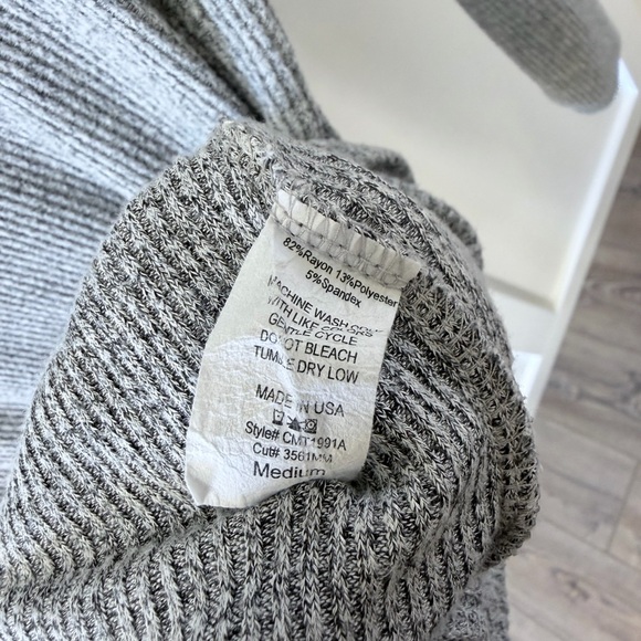 Pinkblush Gray Mock Neck Sweater - Picture 4 of 5